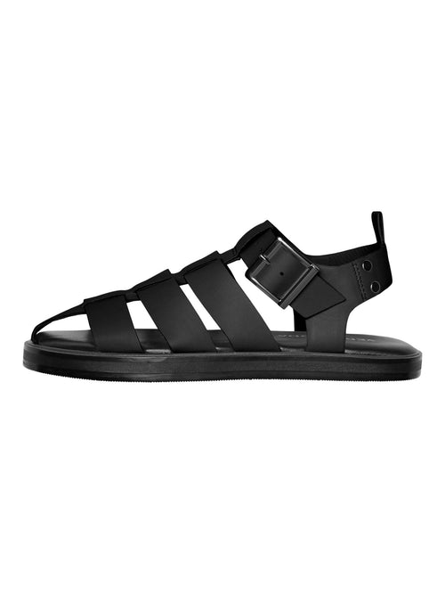 Gitta Leather Sandal - Black - TeeShoppen Group™ - Shoes - Vero Moda