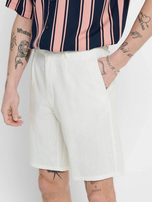 Hear shorts - White - TeeShoppen Group™ - Shorts - Only & Sons
