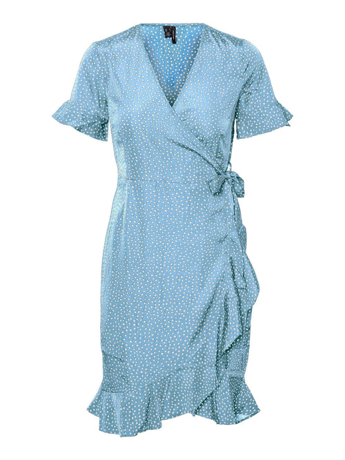 Henna 2/4 Wrap Dress - Blue Bell - TeeShoppen Group™ - Dress - Vero Moda