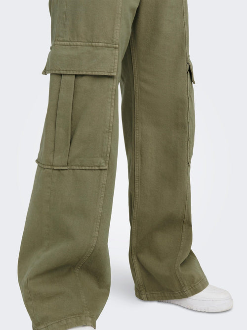Hope High Waist Cargo Pants - Aloe - TeeShoppen Group™ - Pants - ONLY