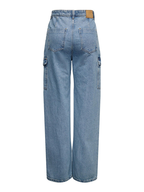 Hope High Waist Denim Jeans - Dark Blue Denim - TeeShoppen Group™ - Pants - ONLY