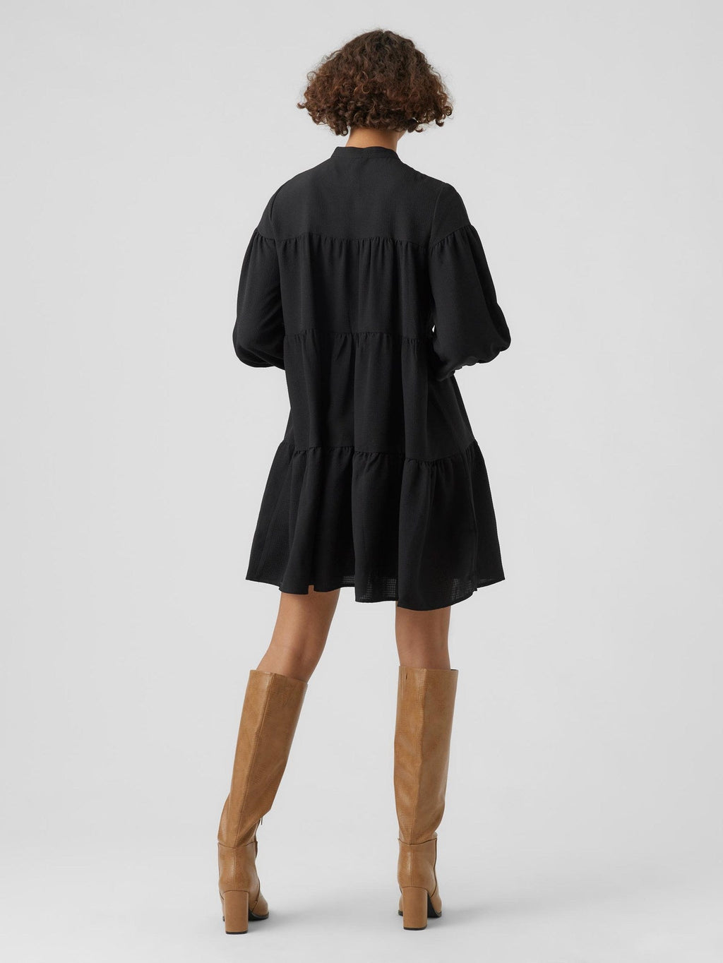 Hyms -jurk met lange mouwen - zwart