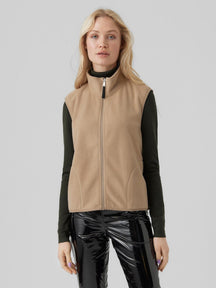 Ilsa taille jas vest - zilveren nerts