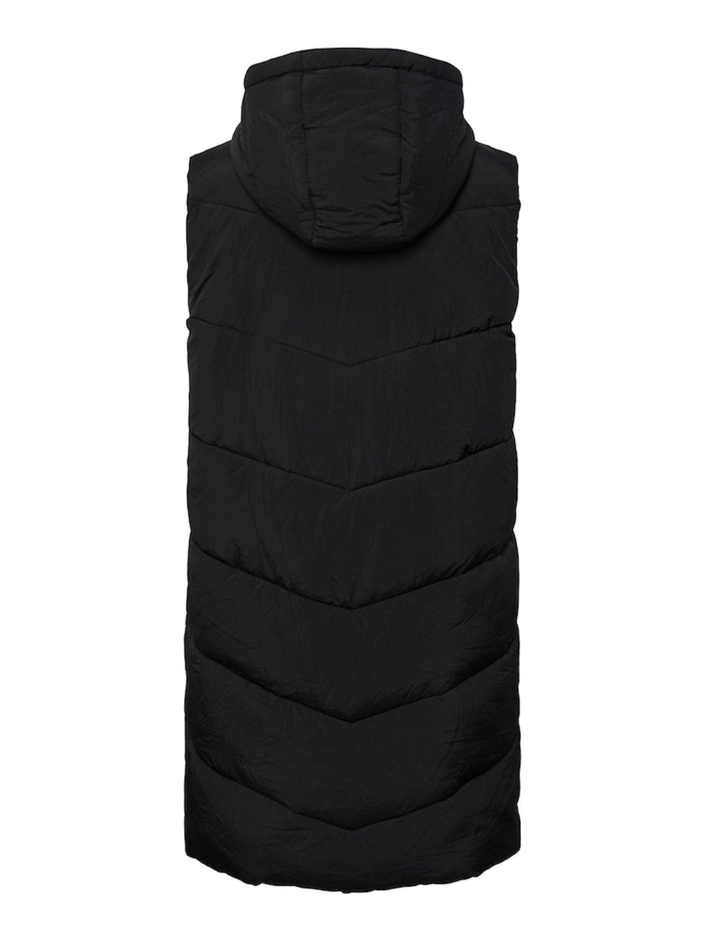 Jamilla Long Puffer Vest - zwart