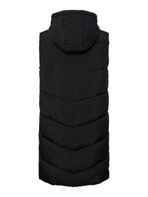 Jamilla Long Puffer Vest - zwart