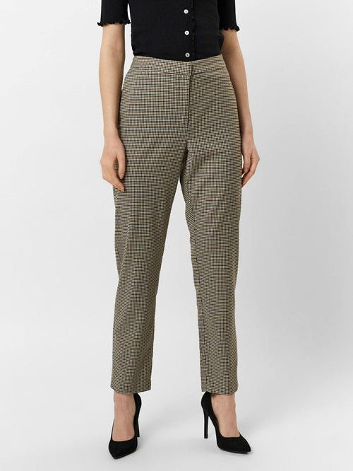 Jane Pants - Brown Checkered - TeeShoppen Group™ - Pants - Vero Moda