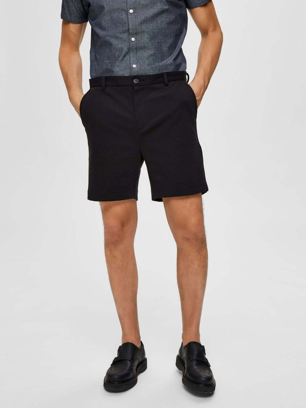 Jersey shorts jog - zwart