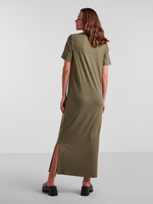 Kylie O -Neck Maxi Kjole - Deep Lichen Green