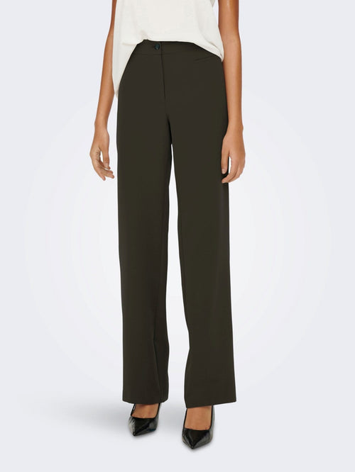Lana-Berry Mid Straight Pants - Delicioso - TeeShoppen Group™ - Pants - ONLY