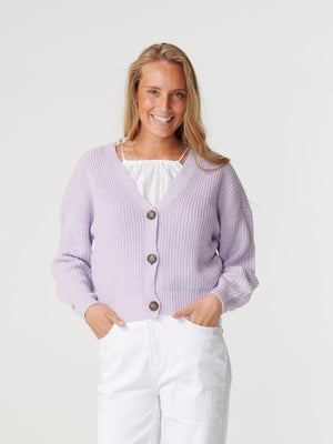 Lea cardigan - Pastel Lilac - TeeShoppen Group™ - Knitwear - Vero Moda