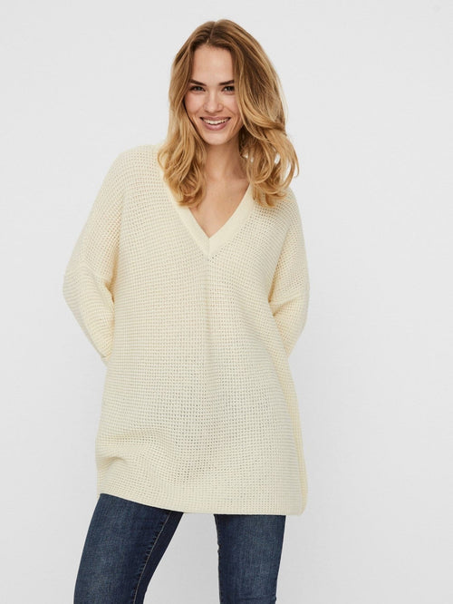 Leanna knit sweater - Birch - TeeShoppen Group™ - Knitwear - Vero Moda