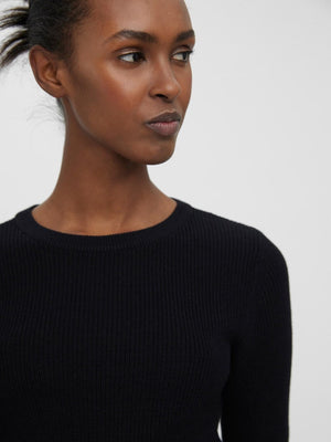 Lexsun O-Neck Pullover - Black - TeeShoppen Group™ - Knitwear - Vero Moda