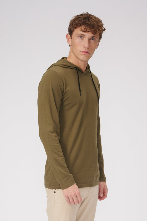 Light hoodie - Olive - TeeShoppen Group™ - Shirt - TeeShoppen