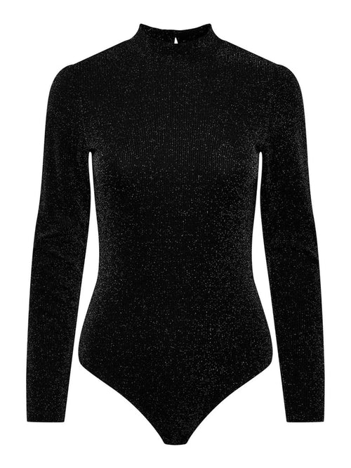 Lina Langærmet Body - Sort - TeeShoppen Group™ - Underwear - PIECES