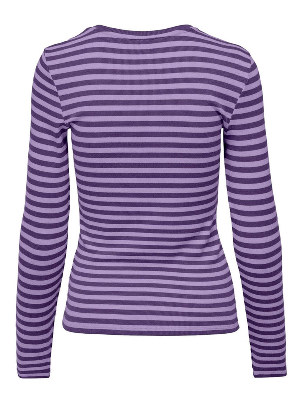 Line Long Sleeved Striped T-shirt - Acai