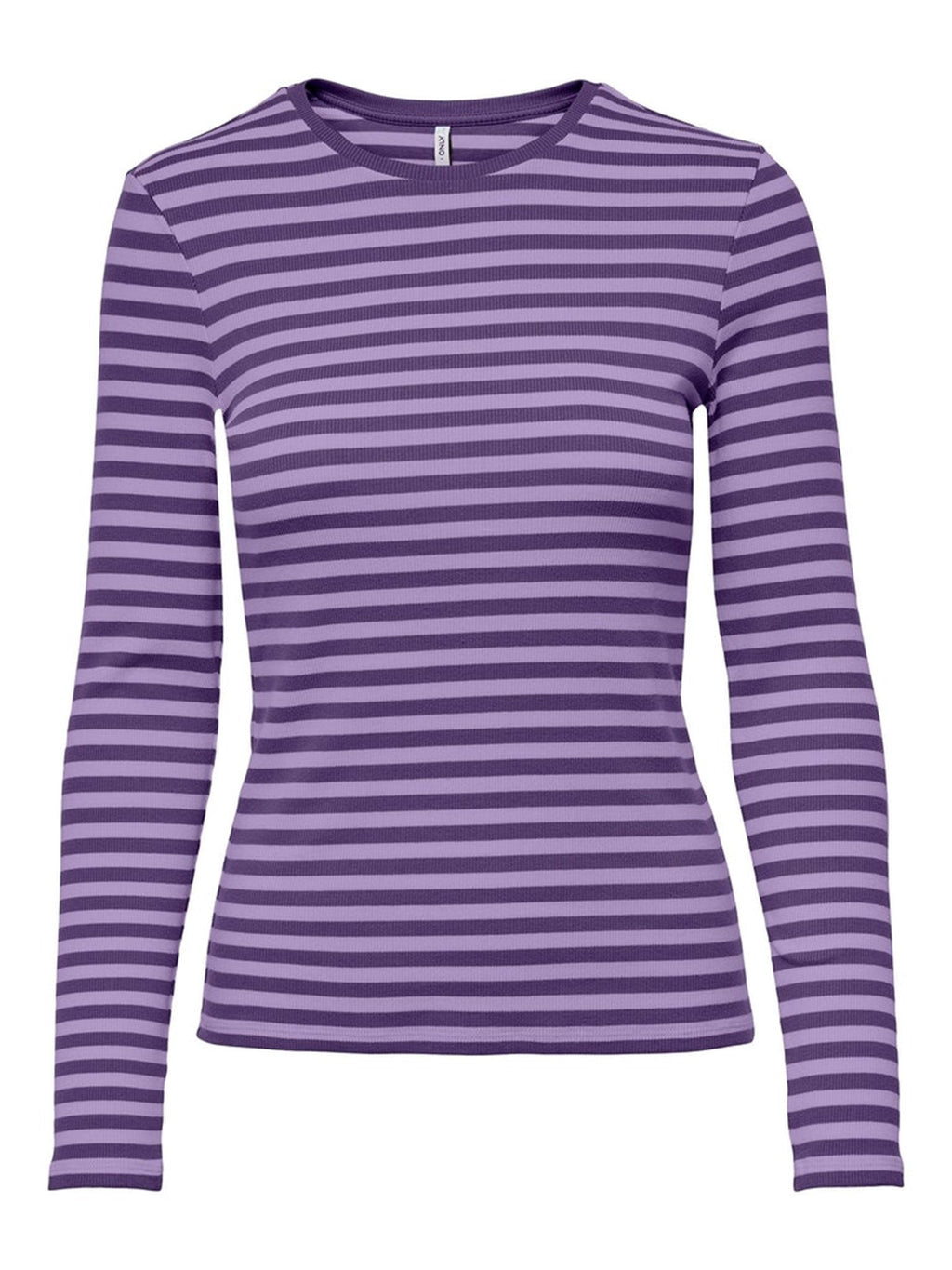 Line Long Sleeved Striped T-shirt - Acai