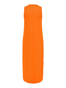 Line Summer Dress - Persimmon Orange