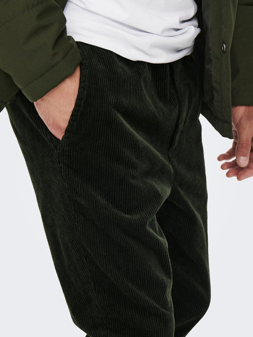 Linus Cropped Cord - Rosin - TeeShoppen Group™ - Pants - Only & Sons
