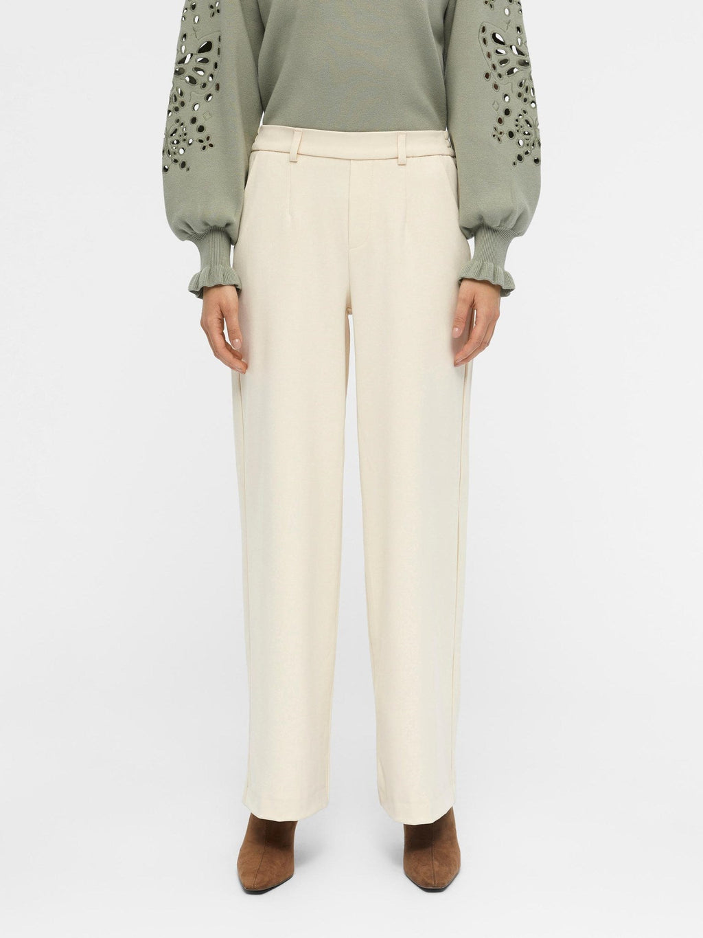 Lisa wijd Pants - Sandshell