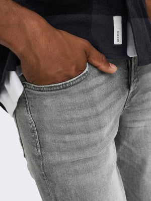 Loom Slim Grey Jeans - Grey - TeeShoppen Group™ - Jeans - Only & Sons