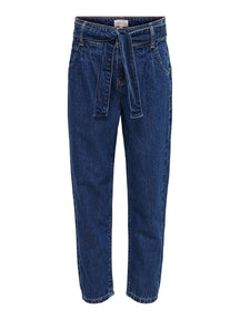Lu reg wort jeans - licht medium blauwe denim
