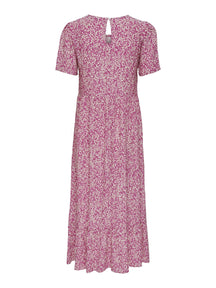 Malle Midi Dress - Flowered Pink