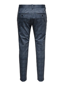 Mark check Pants - Kleed Blue