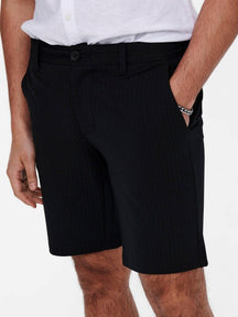 Mark shorts streep - zwart