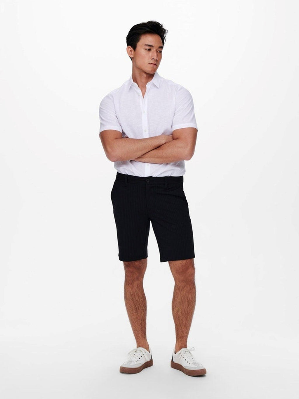 Mark shorts streep - zwart