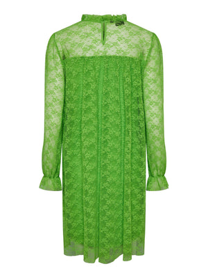 May Lace Maxi Kjole - Grass Green - TeeShoppen Group™ - Dress - PIECES