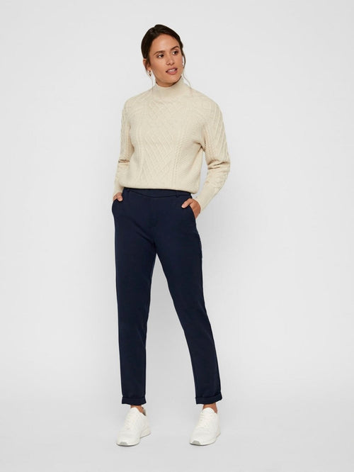 Maya Pants (wide model) - Navy - TeeShoppen Group™ - Pants - Vero Moda