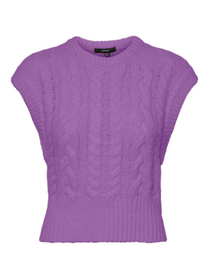 Melanie Vest - Purple - TeeShoppen Group™ - Knitwear - Vero Moda