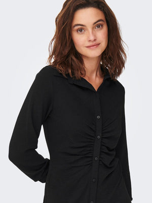 Mette Wrinkle Dress - Black - TeeShoppen Group™ - Formal Shirts & Blouses - ONLY