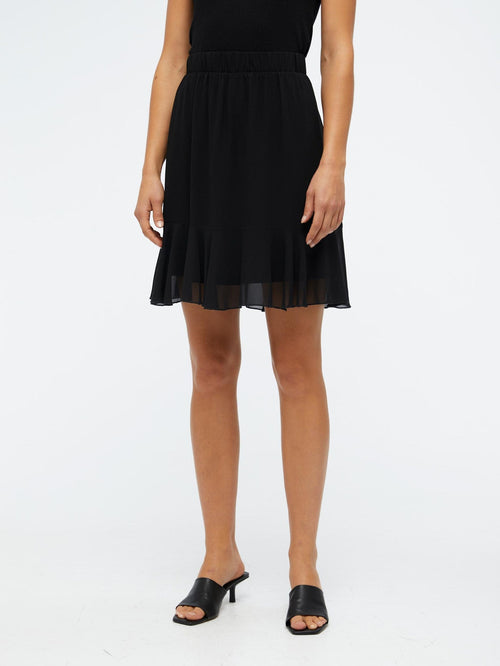 Mila Mini Skirt - Sort - TeeShoppen Group™ - Skirt - Object