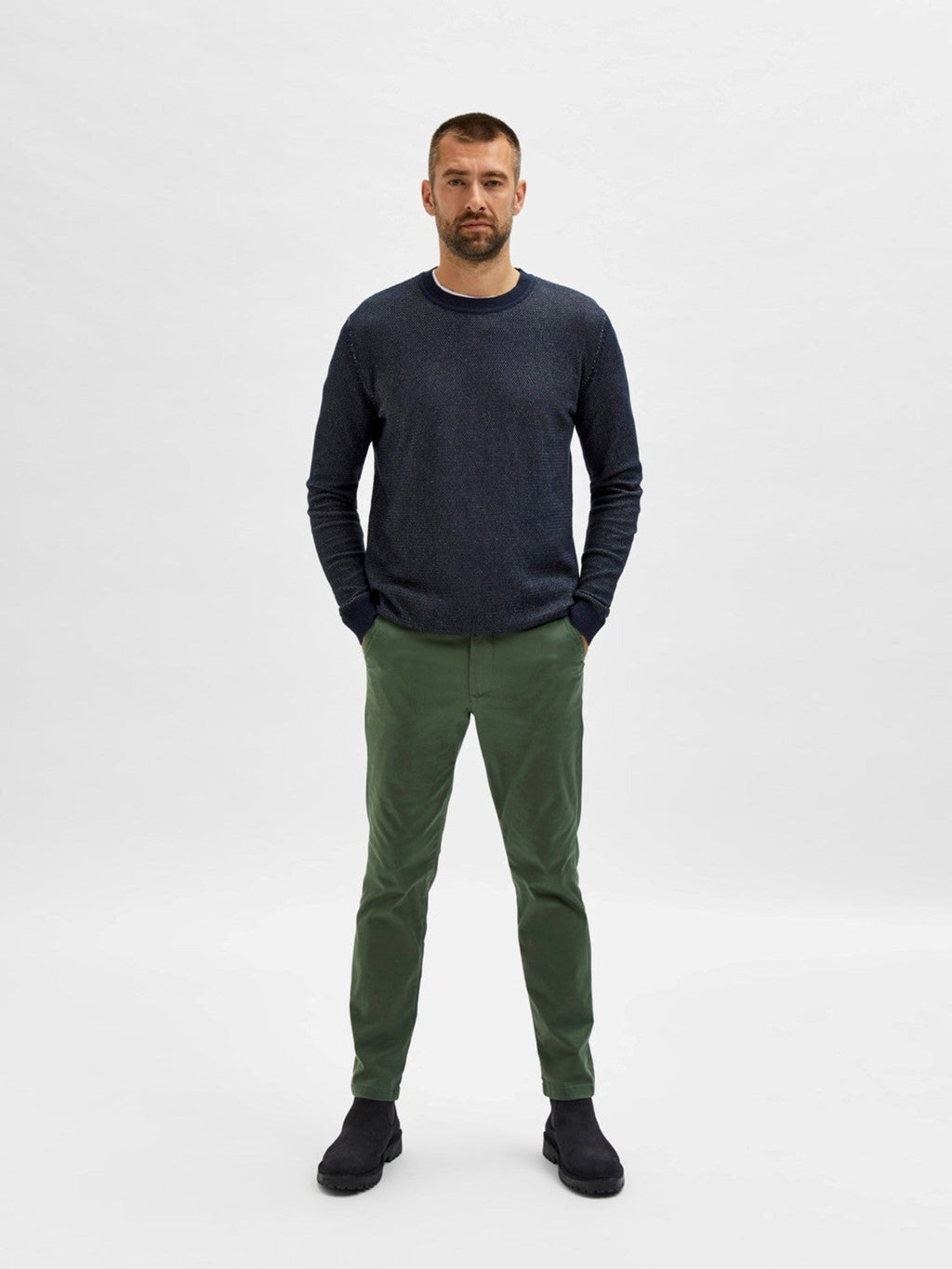 Miles Flex Chino Pants - Bronze Green (biologisch katoen)