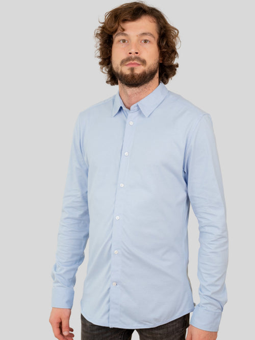 Miles Stretch Shirt - Cashmere Blue - TeeShoppen Group™ - Formal Shirts & Blouses - Only & Sons