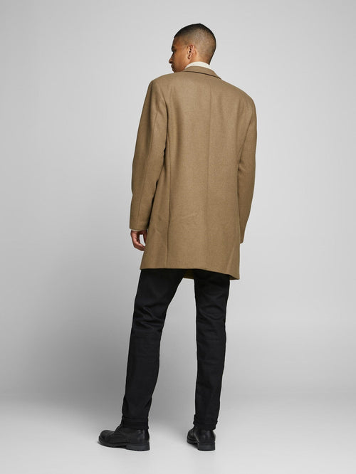 Moulder Wool Coat - Khaki - TeeShoppen Group™ - Jacket - Jack & Jones
