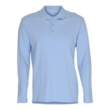 Muscle Polo shirt met lange mouwen - lichtblauw