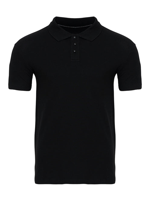 Muscle Polo Shirt - Black - TeeShoppen Group™ - T-shirt - TeeShoppen