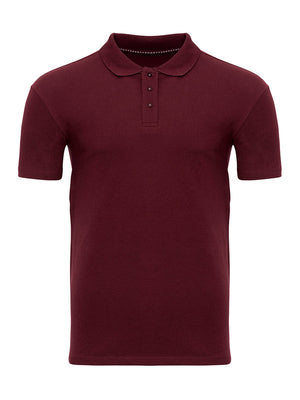 Muscle Polo Shirt - Burgundy - TeeShoppen Group™ - T-shirt - TeeShoppen