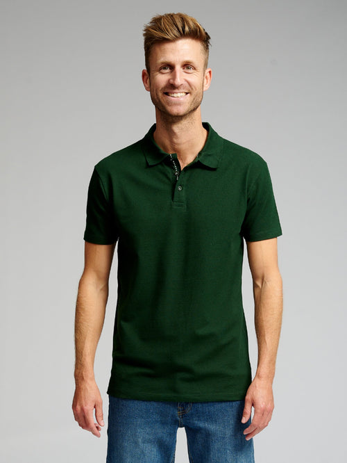 Muscle Polo Shirt - Dark Green - TeeShoppen Group™ - T-shirt - TeeShoppen