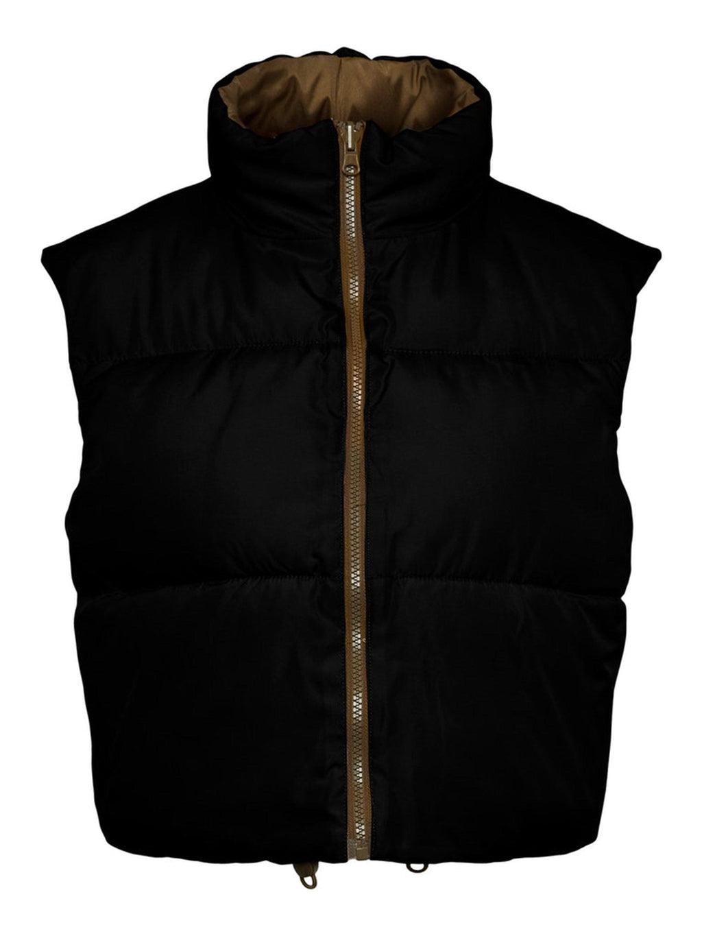 Nadia Short Puffer Vest - zwart