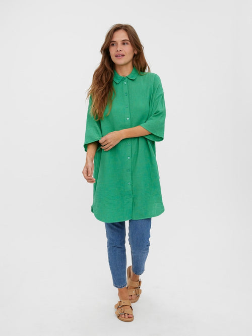 Natali 3/4 overshirt - Holly Green - TeeShoppen Group™ - Formal Shirts & Blouses - Vero Moda