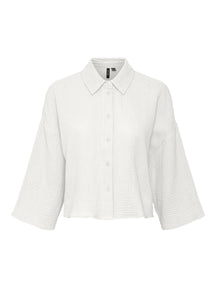 Natali Crop Shirt - Sneeuwwit