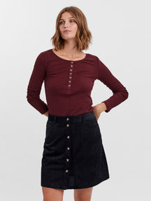 Natasha Placket Sweater - Bourgondië