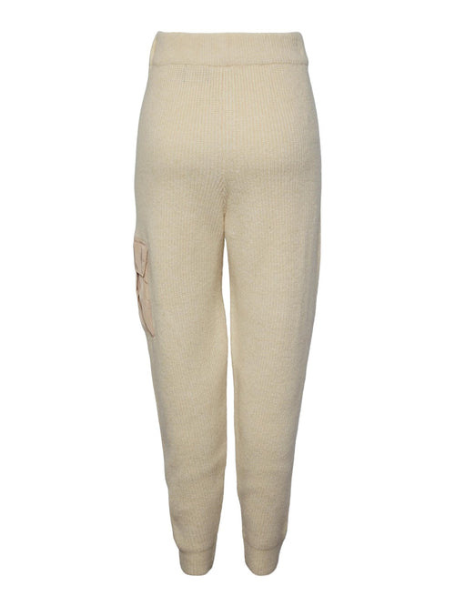 Naura Knit Pants - Antique White - TeeShoppen Group™ - Pants - PIECES