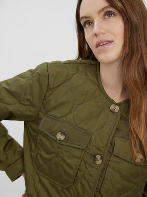 Nella Short Jacket - Dark Olive - TeeShoppen Group™ - Jacket - Vero Moda