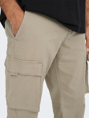 Next Cargo Pants - Chinchilla - TeeShoppen Group™ - Pants - Only & Sons