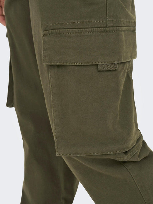 Next Cargo Pants - Olive Night - TeeShoppen Group™ - Pants - Only & Sons