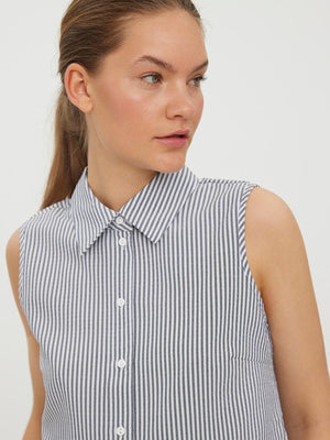 Oca Sleeveless Shirt - Navy Blazer - TeeShoppen Group™ - T-shirt - Vero Moda